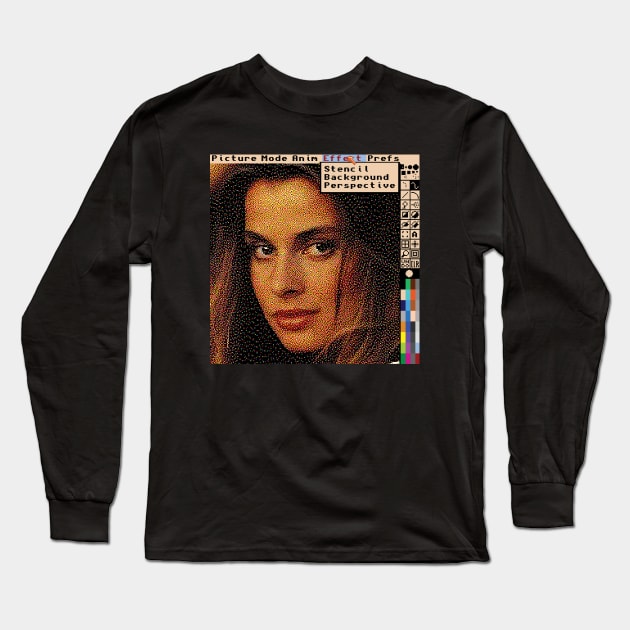 Amiga Deluxe Paint Long Sleeve T-Shirt by haunteddata